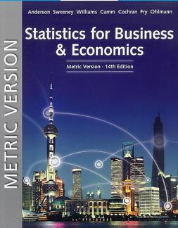 Anderson et al., 2019, Statistics for Business & Economics (14th Edition), Cengage Learning Ltd. (ISBN: 0357114485).